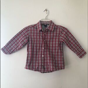 Oshkosh b’gosh Red Plaid Button Down Lined Shirt 5